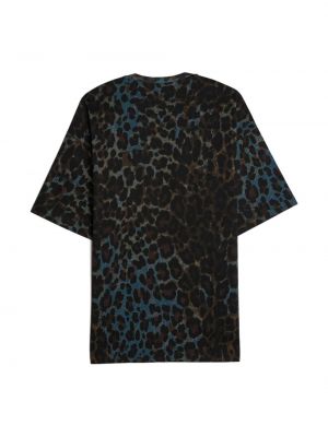 T-shirt à imprimé à imprimé léopard Oamc noir