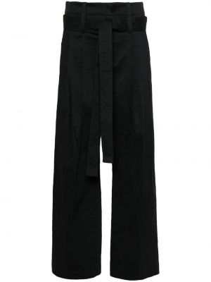 Pantaloni cu croială lejeră Issey Miyake negru