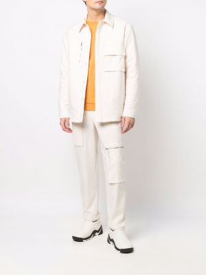 Dygsniuota marškiniai su kišenėmis Helmut Lang balta