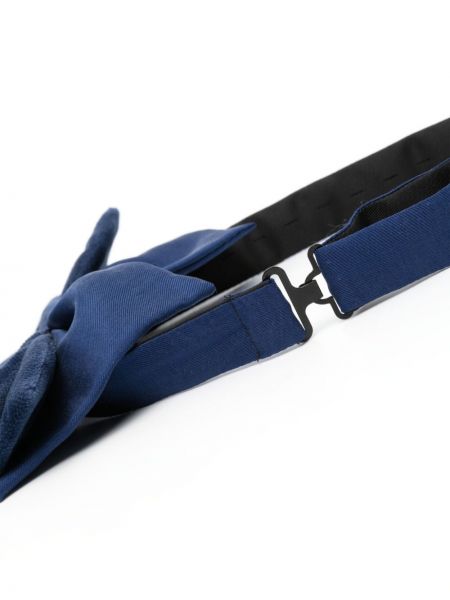 Aksamitny krawat z kokardką Fursac niebieski