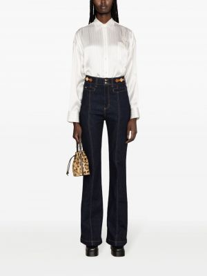Zvonové džíny s vysokým pasem s tygřím vzorem Just Cavalli