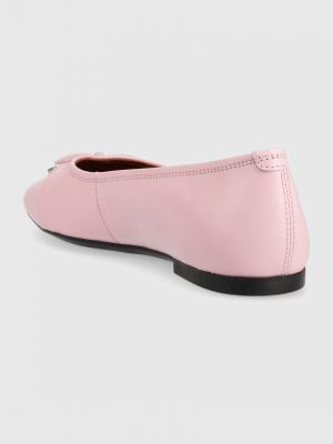 Bőr balerina cipők Vagabond rózsaszín