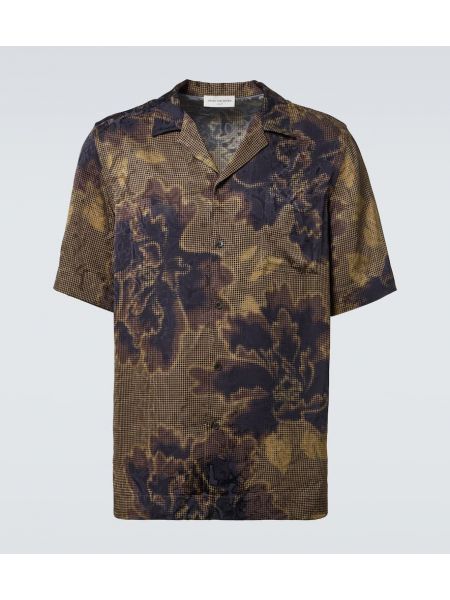 Tryckt skjorta Dries Van Noten brun