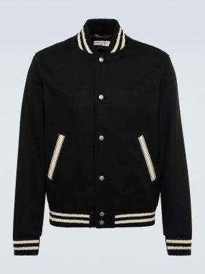 Шерстяная куртка Saint Laurent черная
