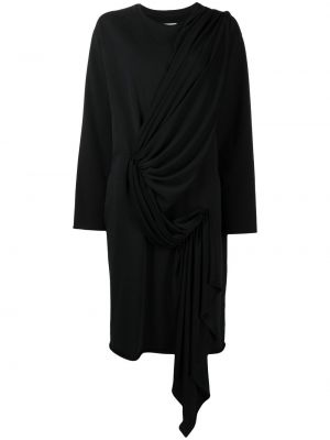 Drapované šaty Mm6 Maison Margiela černé