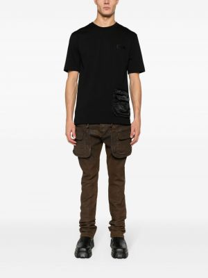 Kokvilnas t-krekls Moschino melns