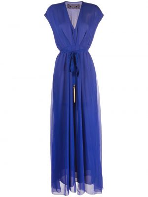 Kleid mit v-ausschnitt Patrizia Pepe blau