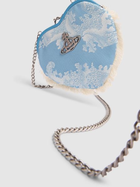 Βαμβακερή τσάντα με μοτίβο καρδιά Vivienne Westwood μπλε