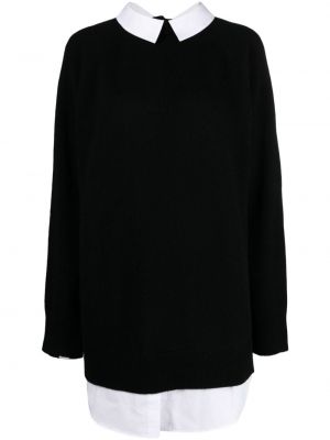 Плетена рокля Semicouture черно