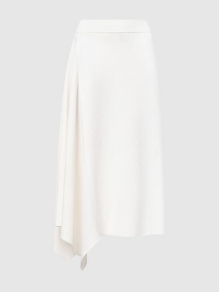 Белая асимметричная юбка Loro Piana