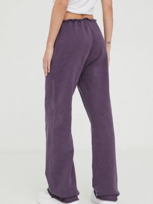 Pantaloni sport din bumbac Rotate violet