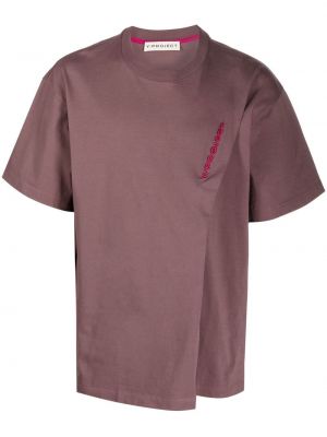 Памучна тениска бродирана Y Project червено