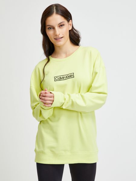 Tričko s dlouhým rukávem s dlouhými rukávy Calvin Klein Jeans zelené