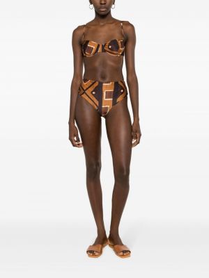 Bikini z nadrukiem Lenny Niemeyer brązowy