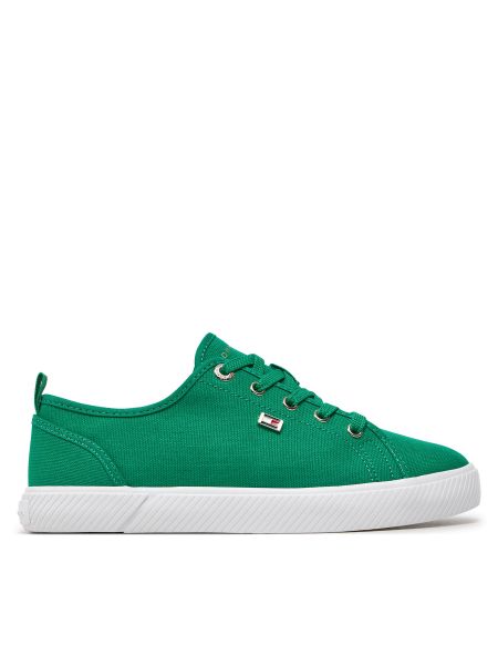 Ниски обувки Tommy Hilfiger зелено