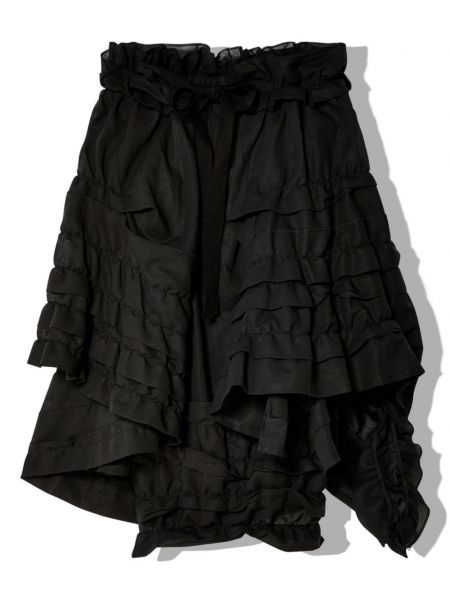 Drapiruotas asimetriškas sijonas Comme Des Garçons Tao juoda