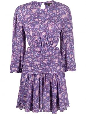 Trykt floral dress Maje lilla