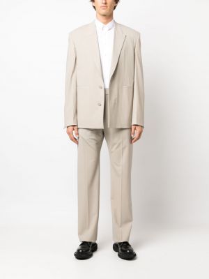Chemise en coton avec manches longues Giorgio Armani blanc