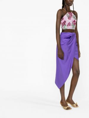 Drapované asymetrické sukně Maje fialové
