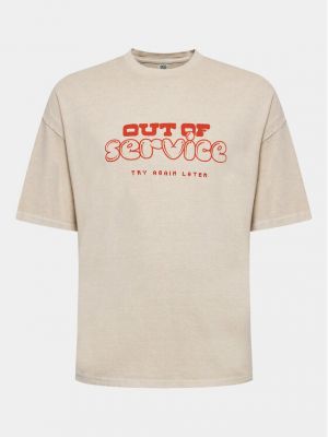Voľné priliehavé tričko Bdg Urban Outfitters béžová
