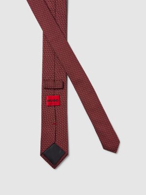 Jedwabny krawat Hugo bordowy
