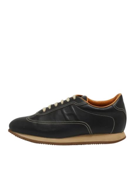 Sneakersy skórzane retro Hermès Vintage czarne