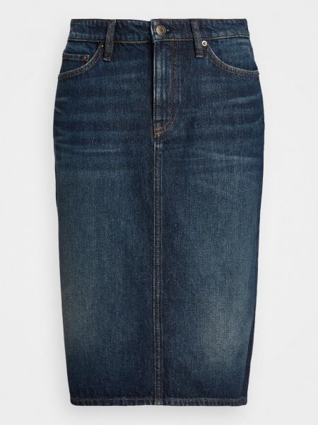 Spódnica jeansowa Lauren Ralph Lauren niebieska