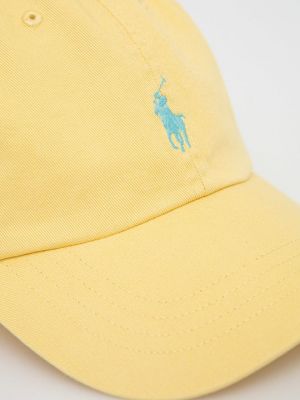 Хлопковая шляпа Polo Ralph Lauren желтая