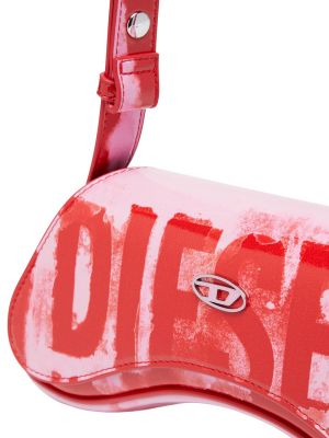 Δερμάτινη τσάντα χιαστί από δερματίνη Diesel ροζ