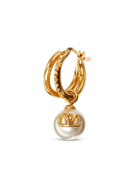 Pärlitega kõrvarõngad Valentino Garavani kuldne