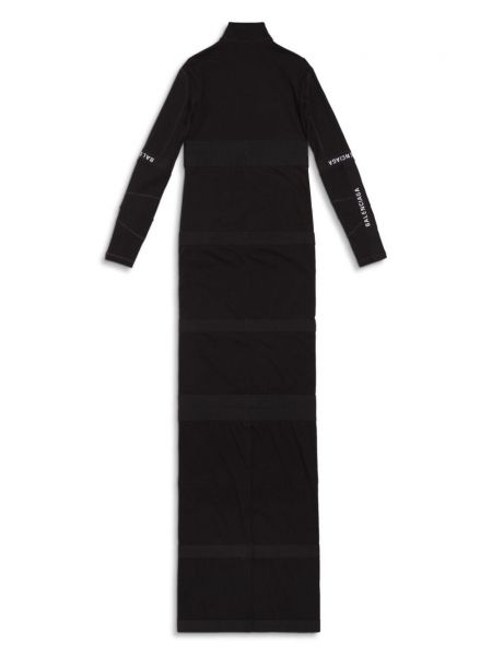 Bavlněné dlouhé šaty Balenciaga černé