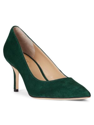 Полуотворени обувки с ток с ток Lauren Ralph Lauren зелено