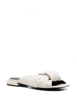 Kožené sandály Furla bílé