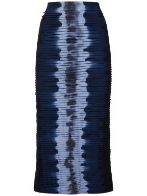 Batikované plisované dlouhá sukně jersey Altuzarra modré