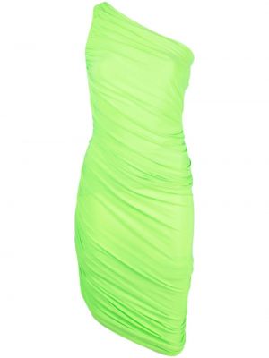 Asimetriškas midi suknele Norma Kamali žalia