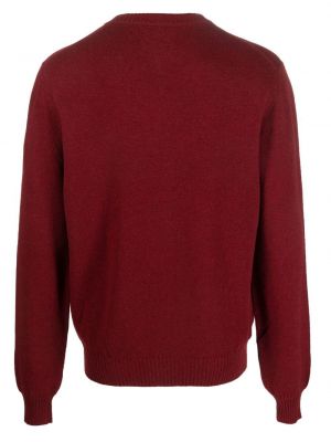 Sweter z kaszmiru z okrągłym dekoltem Barrie czerwony
