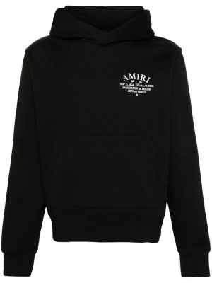 Raštuotas džemperis su gobtuvu Amiri juoda