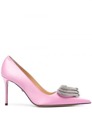 Кожени полуотворени обувки Mach & Mach розово