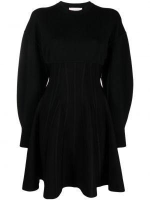Sukienka wełniana Alexander Mcqueen czarna