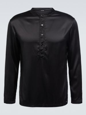Hedvábná košile Tom Ford černá