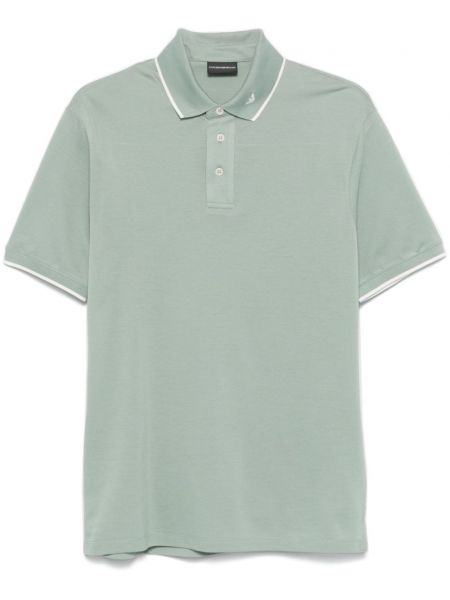 Poloshirt med broderier Emporio Armani grøn