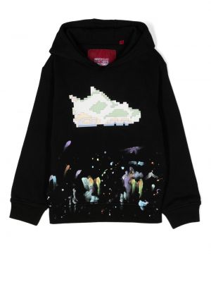 Hoodie con stampa Mostly Heard Rarely Seen 8-bit nero