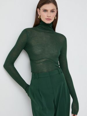 Sweter wełniany Patrizia Pepe zielony