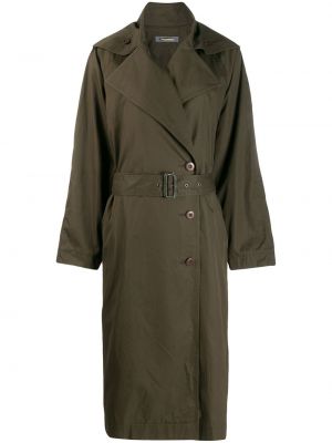 Trench oversize Issey Miyake Pre-owned verde