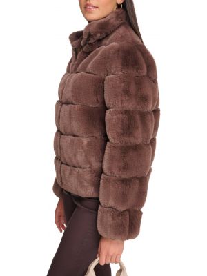 Куртка с мехом на молнии Calvin Klein коричневая