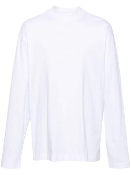 T-shirt manches longues en coton avec manches longues Dries Van Noten blanc