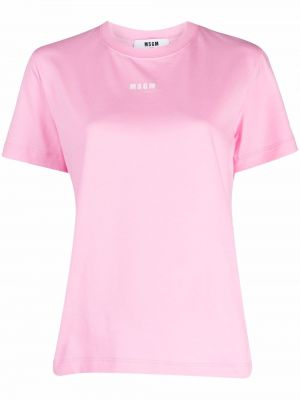 Painettu t-paita Msgm pinkki