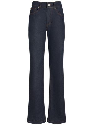 Bavlnené džínsy s rovným strihom Ami Paris modrá