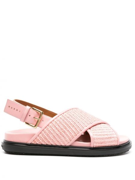 Sandale din piele Marni roz