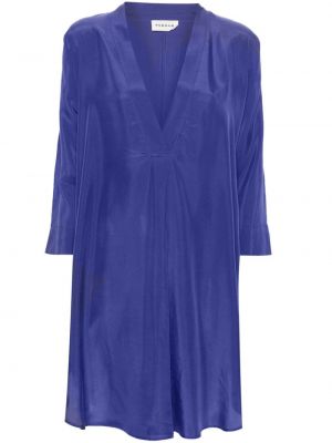 Rochie midi de mătase cu decolteu în v P.a.r.o.s.h. violet